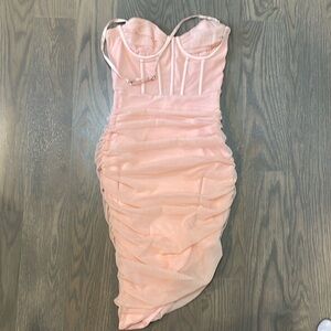 Oh Polly light pink mini dress. Size Uk 4.